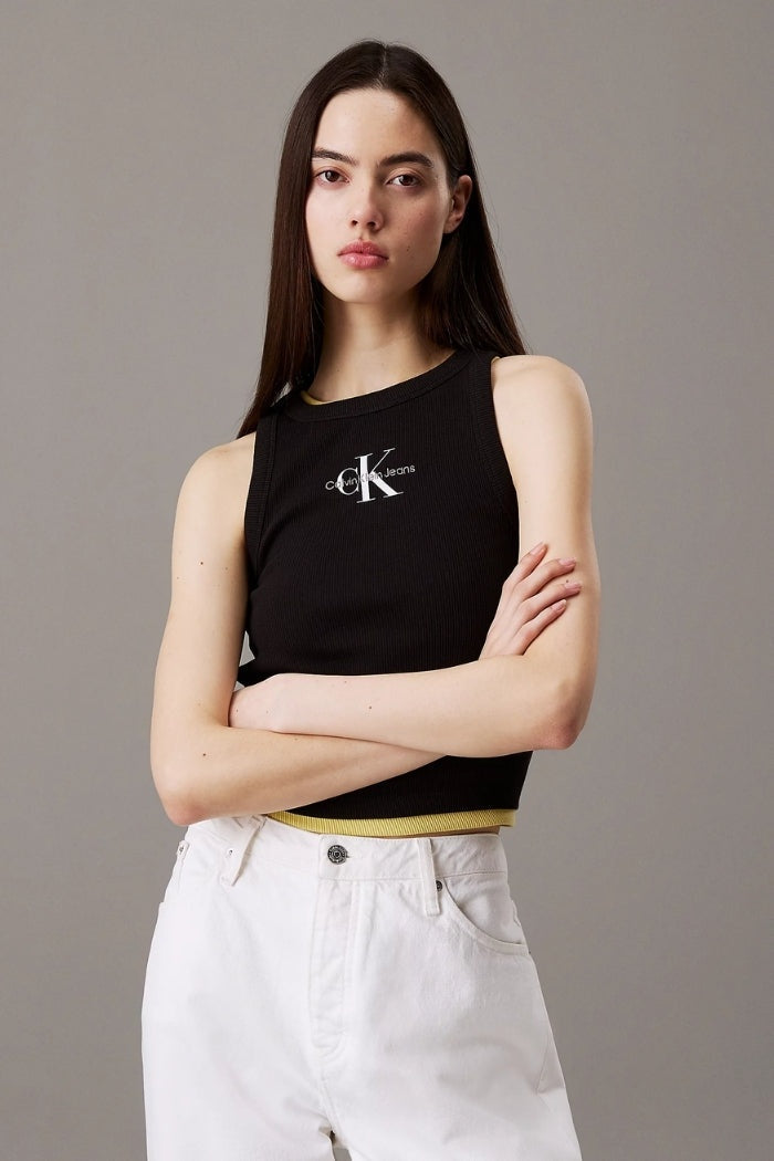 Monologo Rib Tank Top - Calvin Klein