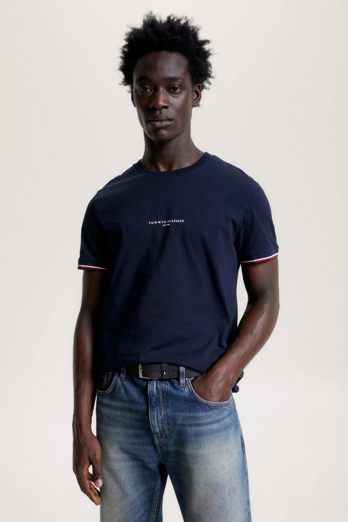 Tommy Logo Tipped Tee - Tommy Hilfiger