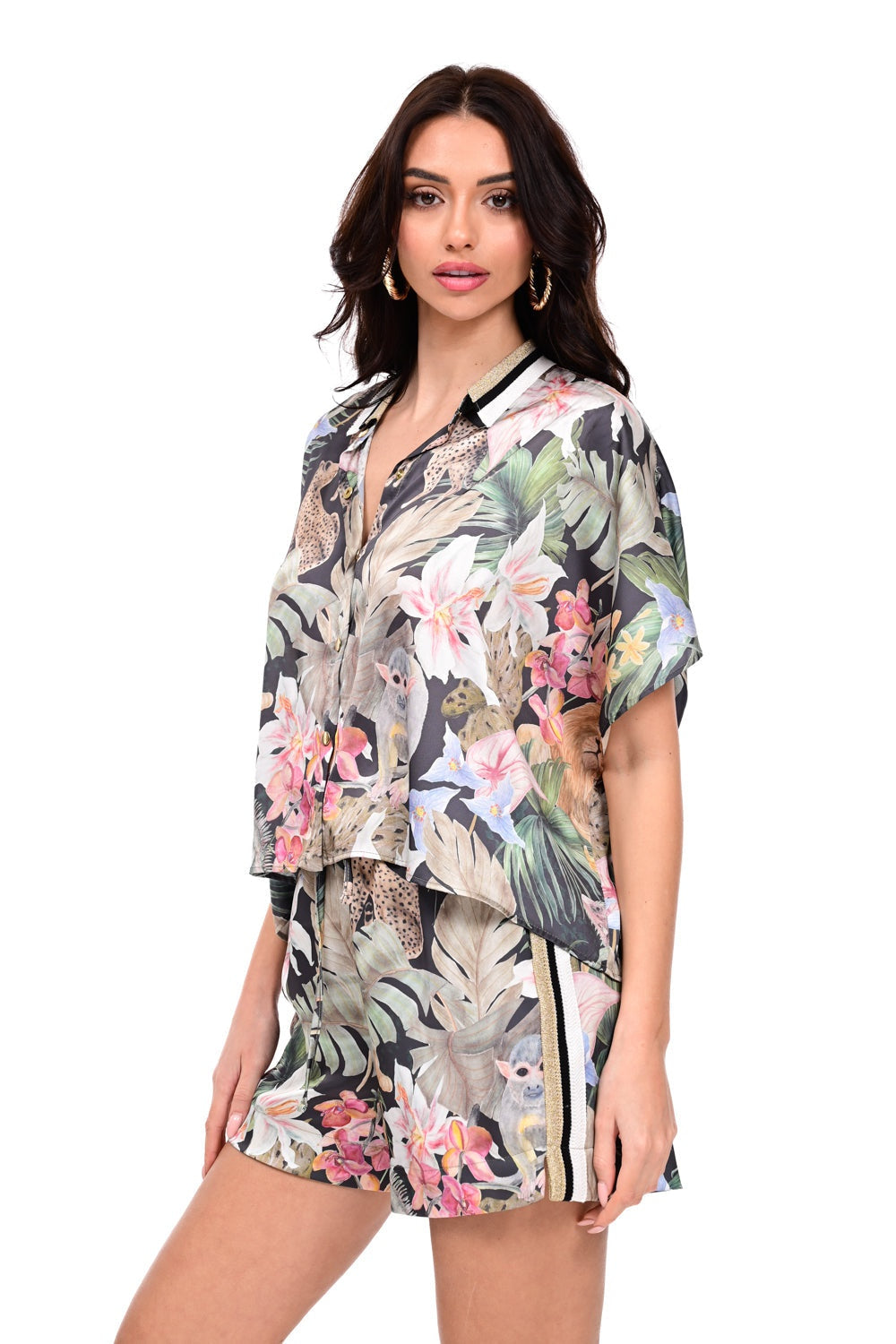 Shorts Satin Floral - We Coss