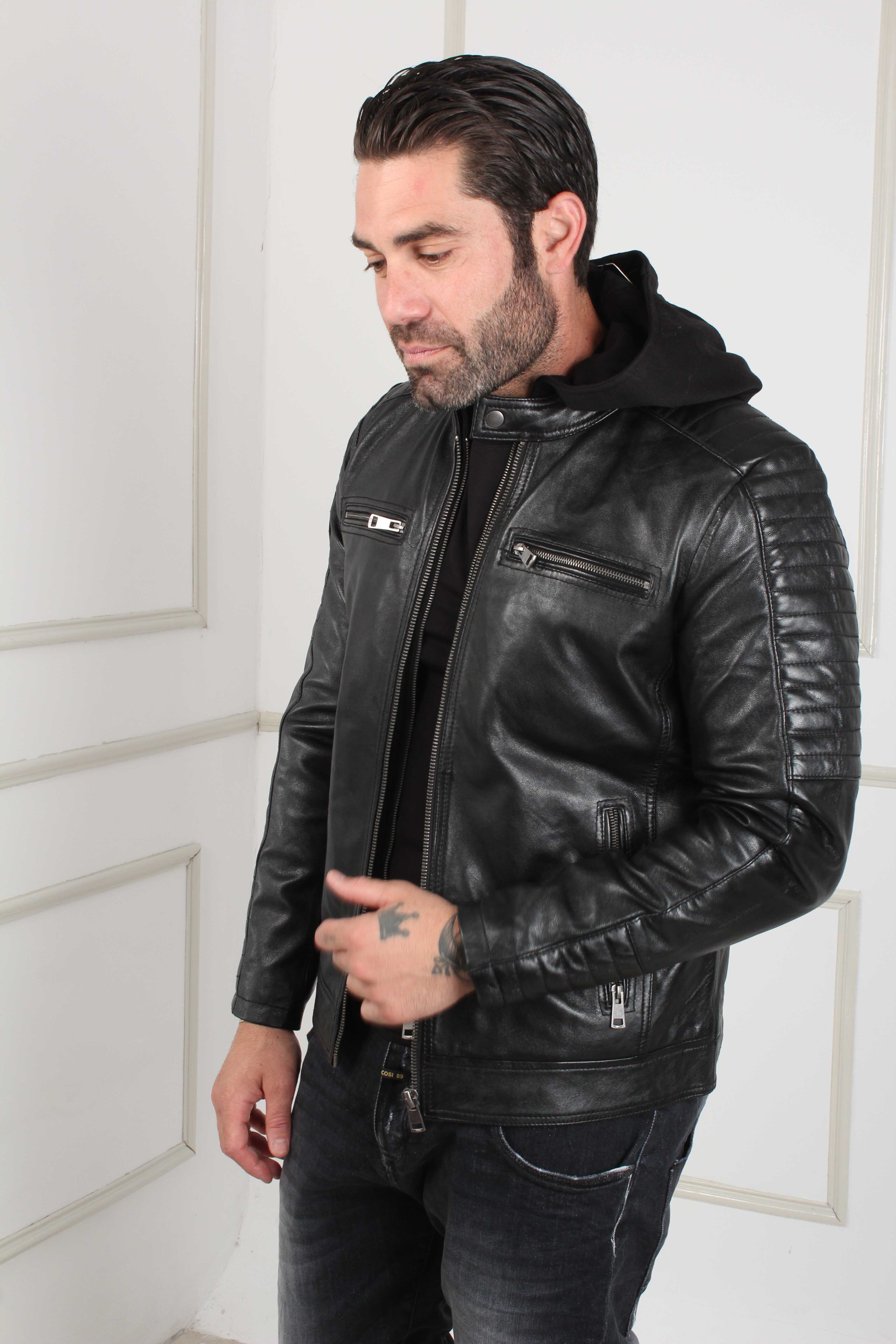 Jason Sheep Veg Leather Jacket - Arma Leather