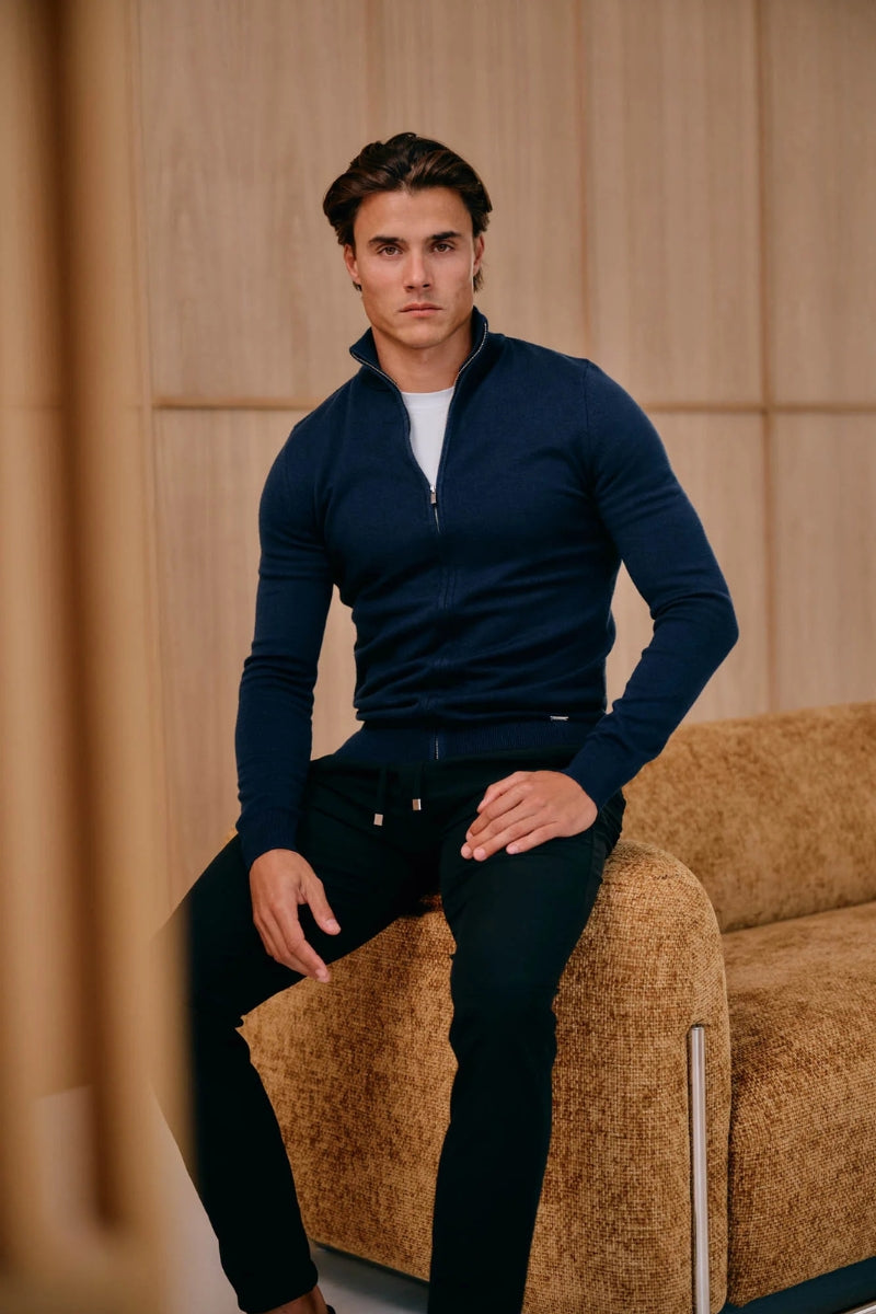 Knitted Zip Cardigan - Malelions