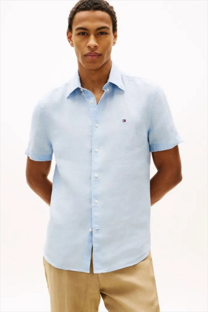 Pigment Dyed Linen Rf Shirt Ss - Tommy Hilfiger