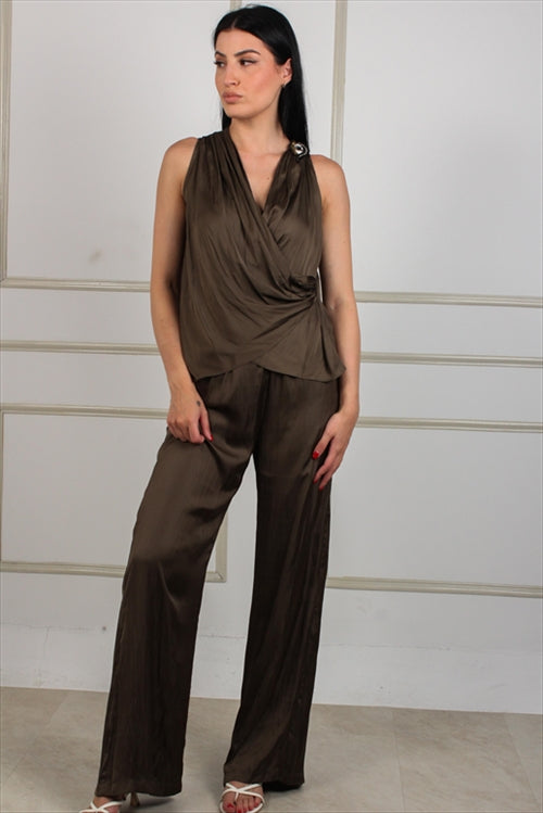 Satin Trousers With Pockets - We Coss