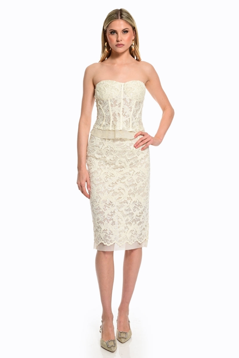 Skirt With Lace - We Coss