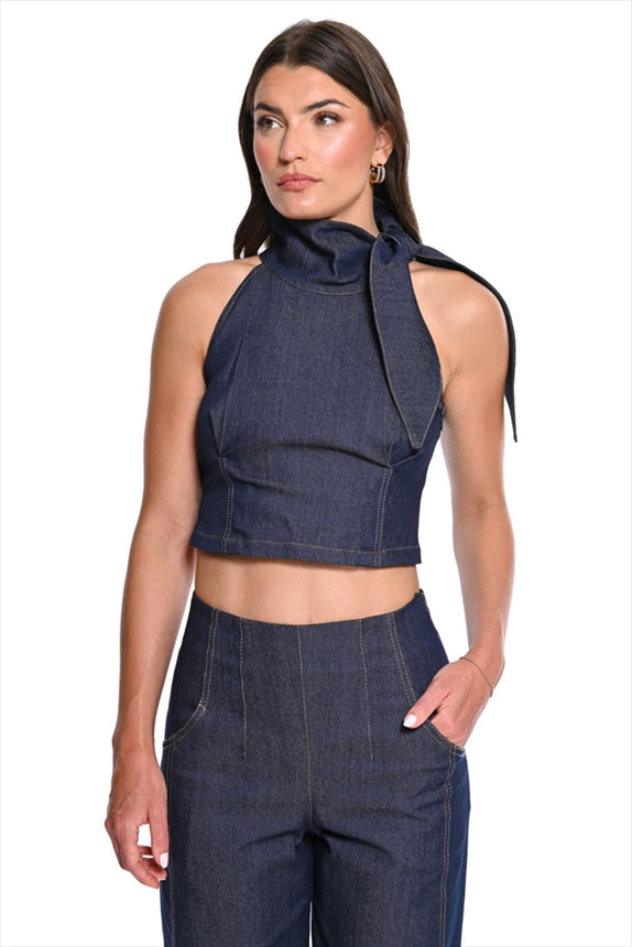 Denim Sleeveless Top - We Coss