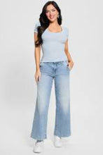 Load image into Gallery viewer, ZOYA WIDE LEG CROP DENIM PANTS