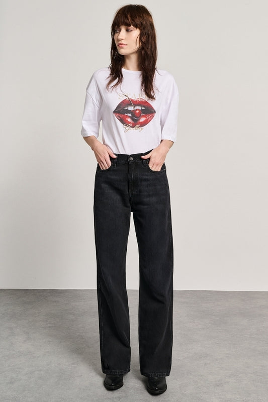 ZOE DENIM TROUSERS BLACK
