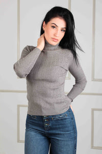 KNITTED TOP TURTLENECK