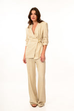 Load image into Gallery viewer, LINEN JACKET WITH FRONT TIE
