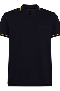 OPEN COLLAR TIPPED POLO