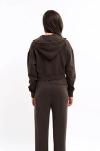 CROPPED ZIP HOODIE