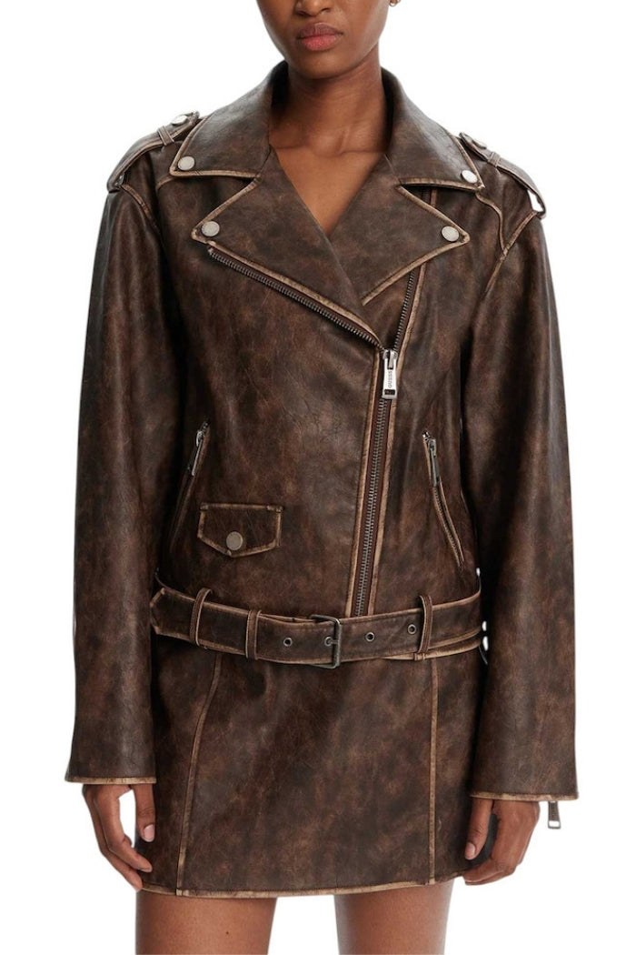 CHARLENE OVERSIZE BIKER LEATHER