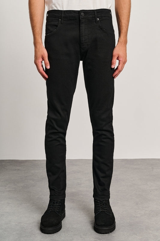 FLEXY DENIM BLACK TROUSERS