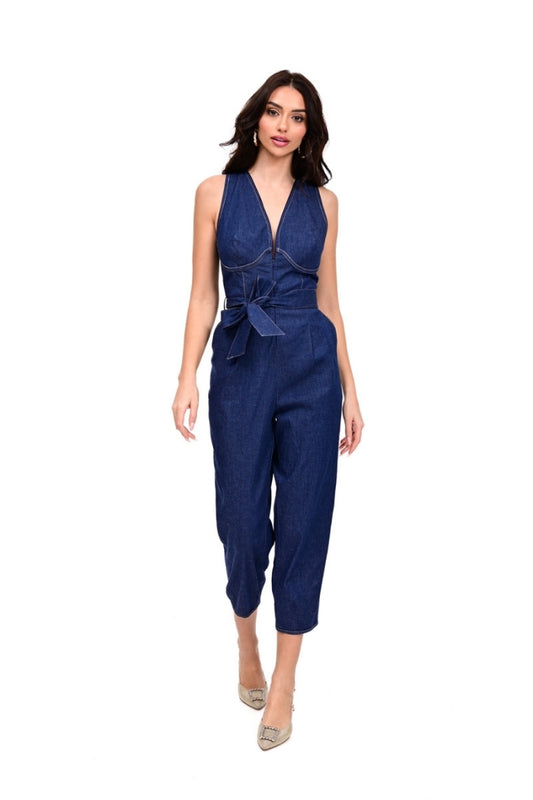 JUMPSUIT JEAN SLEVELESS