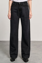 Load image into Gallery viewer, ZOE DENIM TROUSERS BLACK