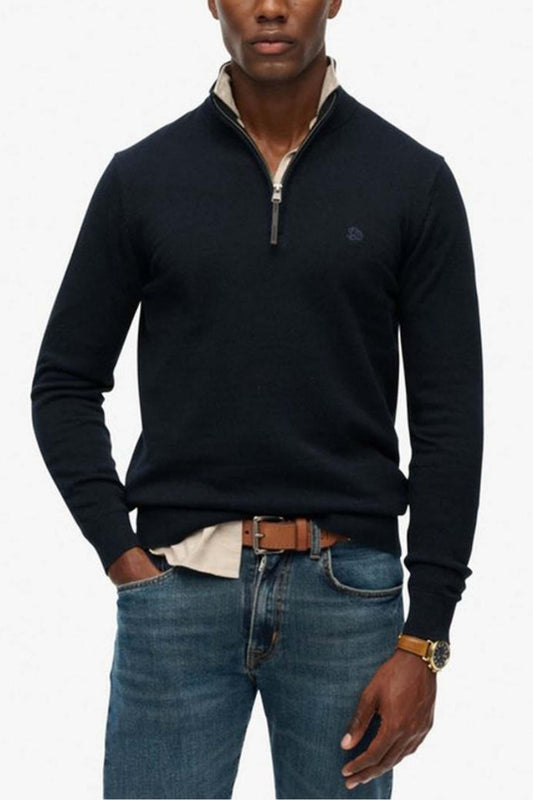 KNITTED TOP HALF ZIP