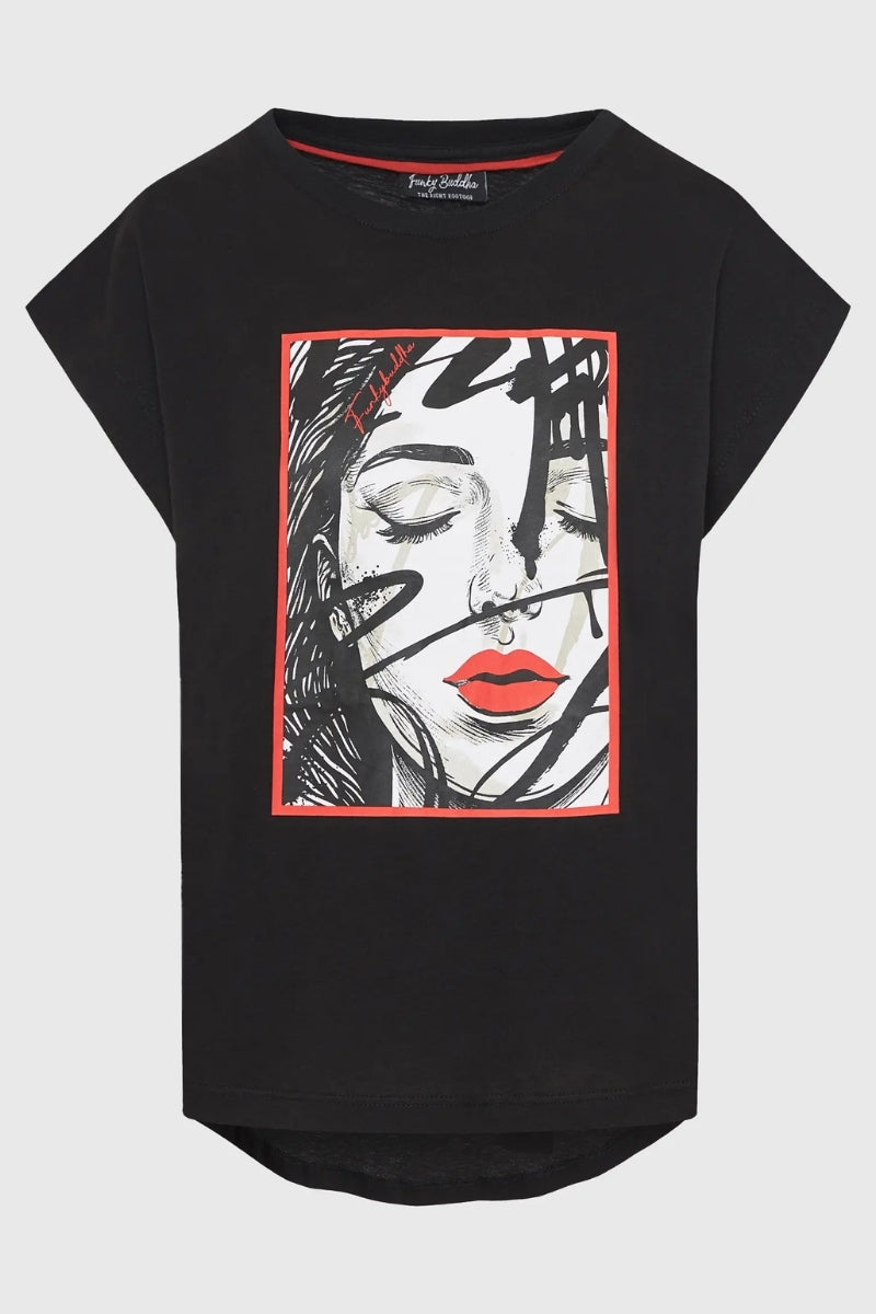 T-SHIRT KM WITH PRINT
