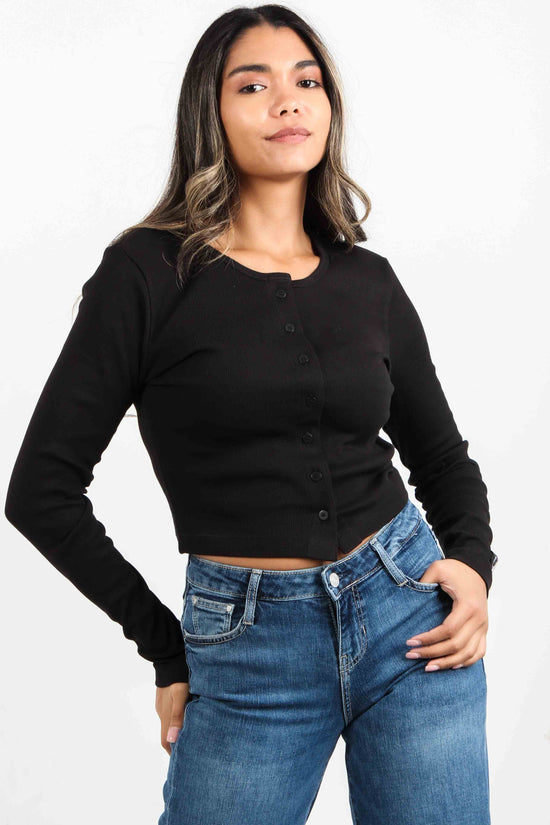 Woven Label Rib Cardigan - Calvin Klein