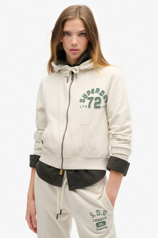Relaxed Crop Zip Hoodie - Superdry
