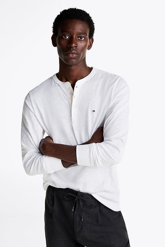 Slub Henley Ls Tee - Tommy Hilfiger
