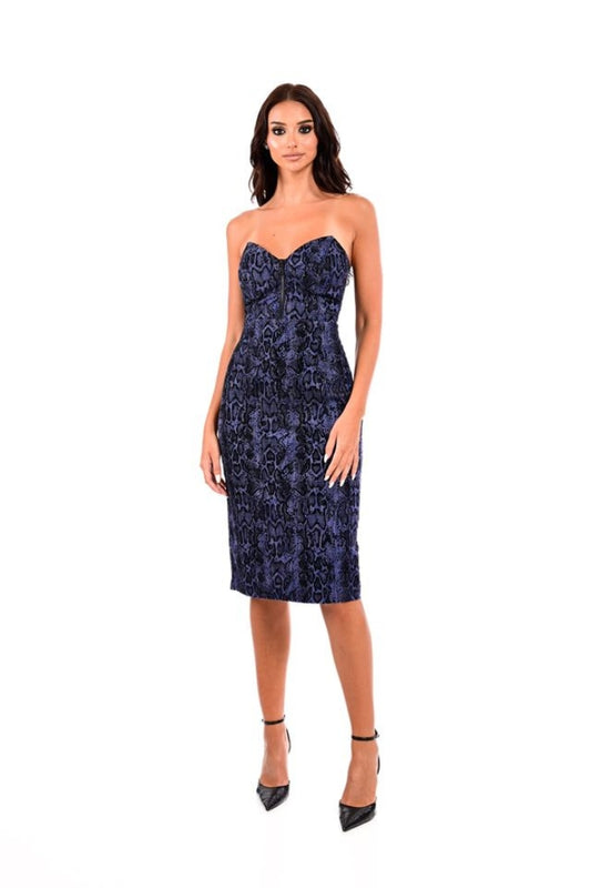 JEAN SKIRT SNAKE FLOCO