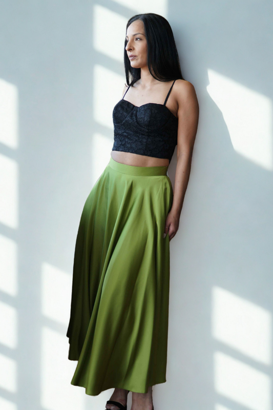 SKIRT CLOSS SATEN