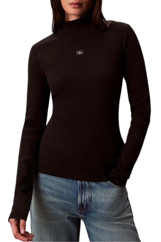 Woven Label Turtleneck - Calvin Klein