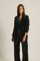 Jacket Velvet With Belt - Twenty-29