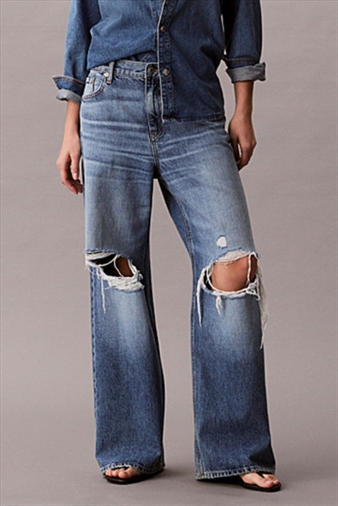 Low Rise Baggy Slashed - Calvin Klein