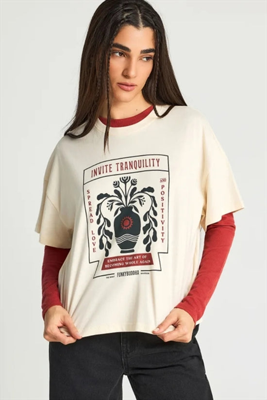 T-Shirt Km With Print - Funky Buddha