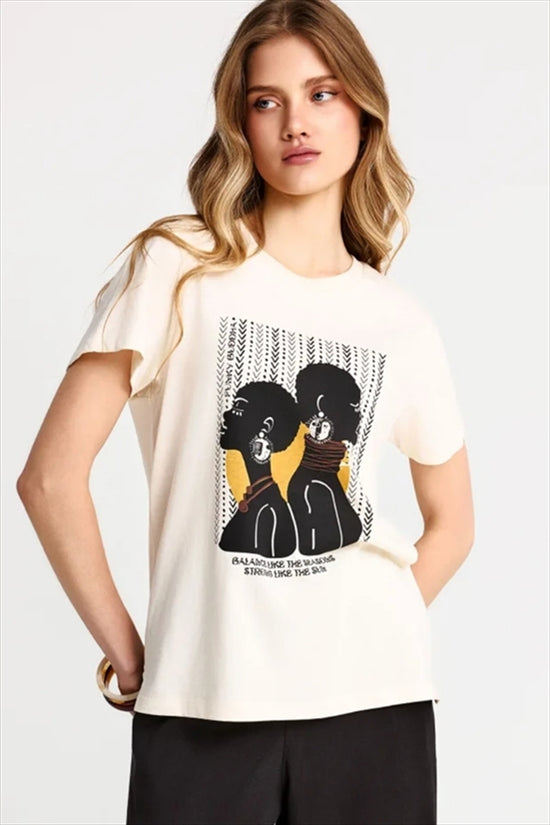 T-Shirt Km With Print - Funky Buddha