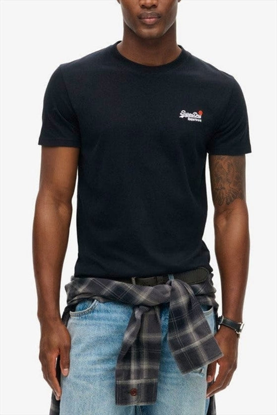 Essential Contrast Emb Tee - Superdry