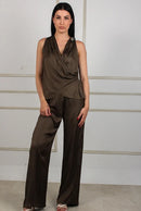 Satin Sleevless Blouse - We Coss