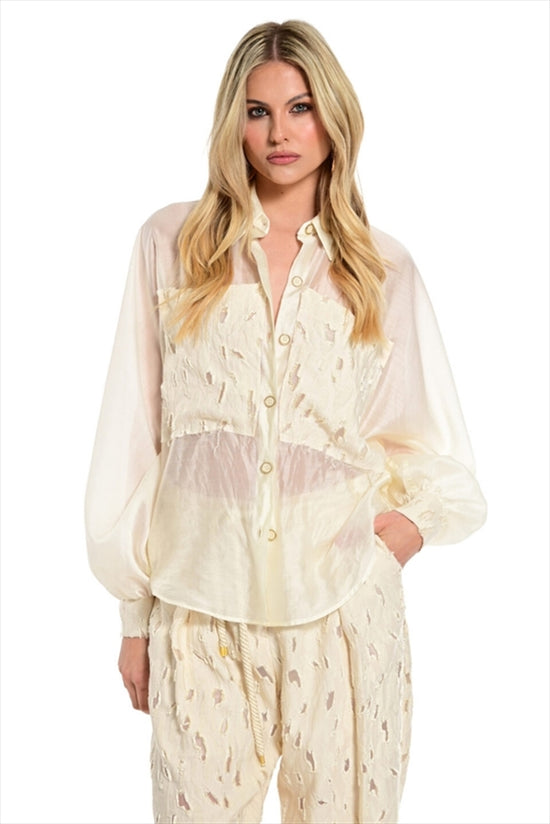 Shirt With Pockets And Holes - We Coss