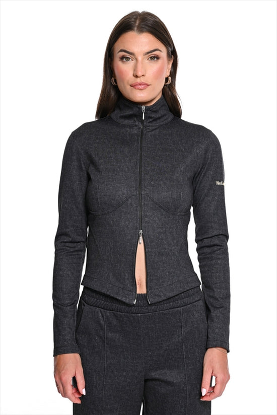 Jacket With Zip Jean Style - We Coss