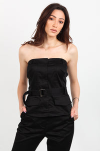 STRAPLESS TOP WITH BELT