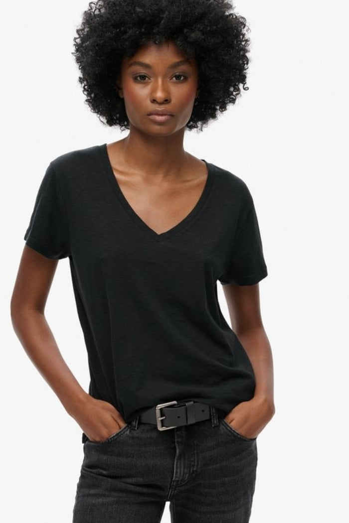 STUDIOS SLUB EMB V TEE