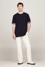 Load image into Gallery viewer, GLOBAL STRIPE CUFF PIQUE TEE