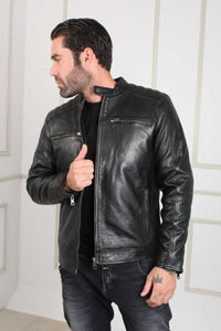 CHARLES SHEEP NAPPA LEATHER JACKET