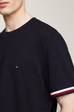 Load image into Gallery viewer, GLOBAL STRIPE CUFF PIQUE TEE