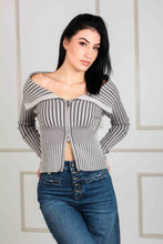 Load image into Gallery viewer, KNITTED TOP ZIP KATHRYN