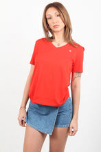 Load image into Gallery viewer, CK EMBRO BADGE V-NECK TEE