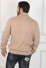 Load image into Gallery viewer, CLASSIC CABLE ZIP KNITTED TOP