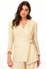 Load image into Gallery viewer, LINEN JACKET WITH FRONT TIE
