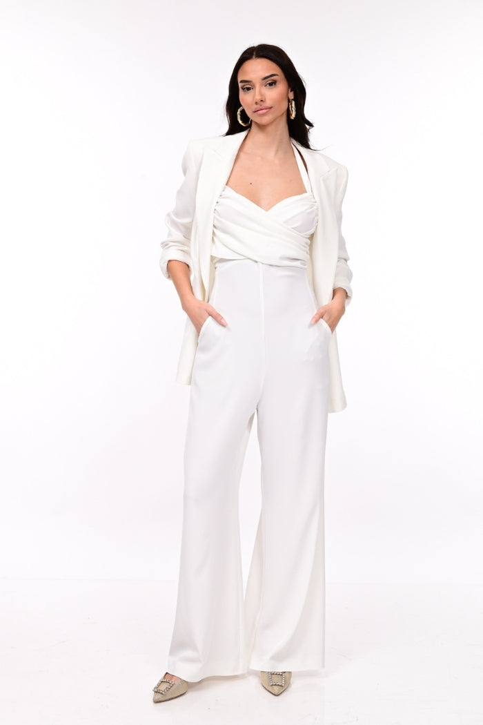 TROUSER WITH GOLDEN WIDE LEG