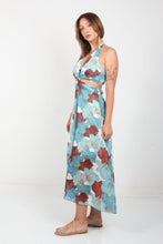 Load image into Gallery viewer, AIRY FLORAL TIE NECK DRESS