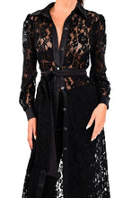 Load image into Gallery viewer, DRESS LONG LACE WITH SATIN