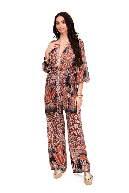 LEAF PATTERN PANTS