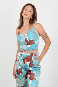 TOP PRINT WITH LACES
