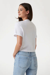 CROPPED WASHED LOGO TEE